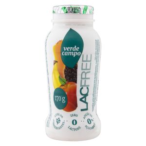 Iogurte Desnatado Verde Campo Lacfree de Maçã, Banana e Mamão Zero Lactose s/ Açúcar Frasco 170g