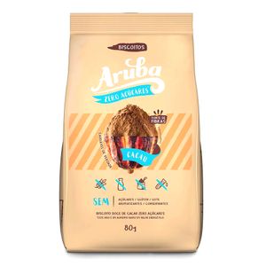 Biscoito Aruba Zero Açúcar s/ Glúten Cacau 80g