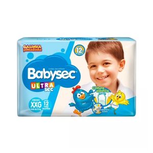 Fralda Descartável Babysec Ultra Jumbinho XXG com 12 Unid