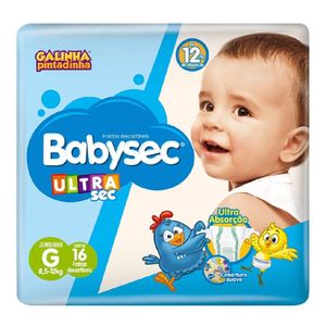 Fralda Descartável Babysec Ultra Jumbinho G com 16 Unid