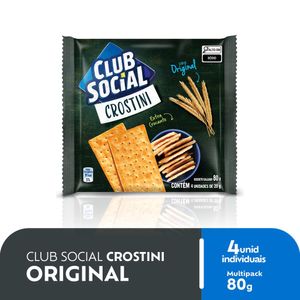 Biscoito Club Social Crostini Original 80g com 4 Unid