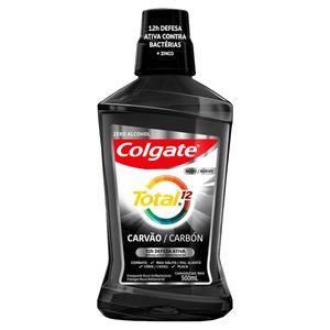 Enxaguante Bucal Colgate Total 12 Antibacteriano Zero Álcool Carvão 500ml