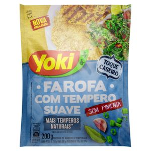 Farofa de Mandioca Pronta Yoki Pronta Tempero Suave 200g