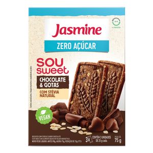 Biscoito Jasmine Sou Sweet Zero Açúcar Chocolate e Gotas 75g