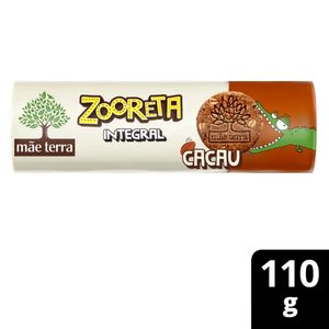 Biscoito Integral Mãe Terra Orgânico Zooreta Cacau Pacote 110g