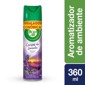 Purificador Bom Ar Campos de Lavanda 360ml Embalagem Econômica