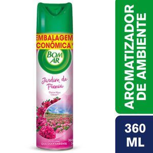 Aromatizador Bom Ar Aerossol Jardim de Peônia 360ml Embalagem Econômica