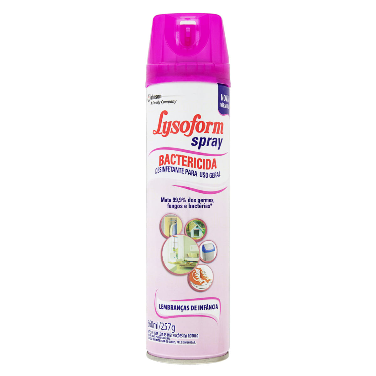 Desinfetante Lysoform p/ Superfícies Spray Lembranças de Infância 360ml -  Prezunic