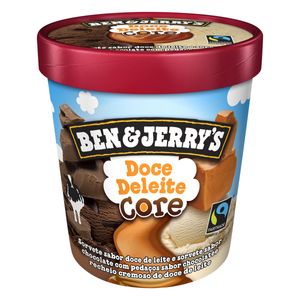 Sorvete Ben & Jerrys Doce de Leite Core Pote 458ml