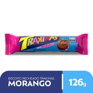 Biscoito Recheado Trakinas Morango Pacote 126g