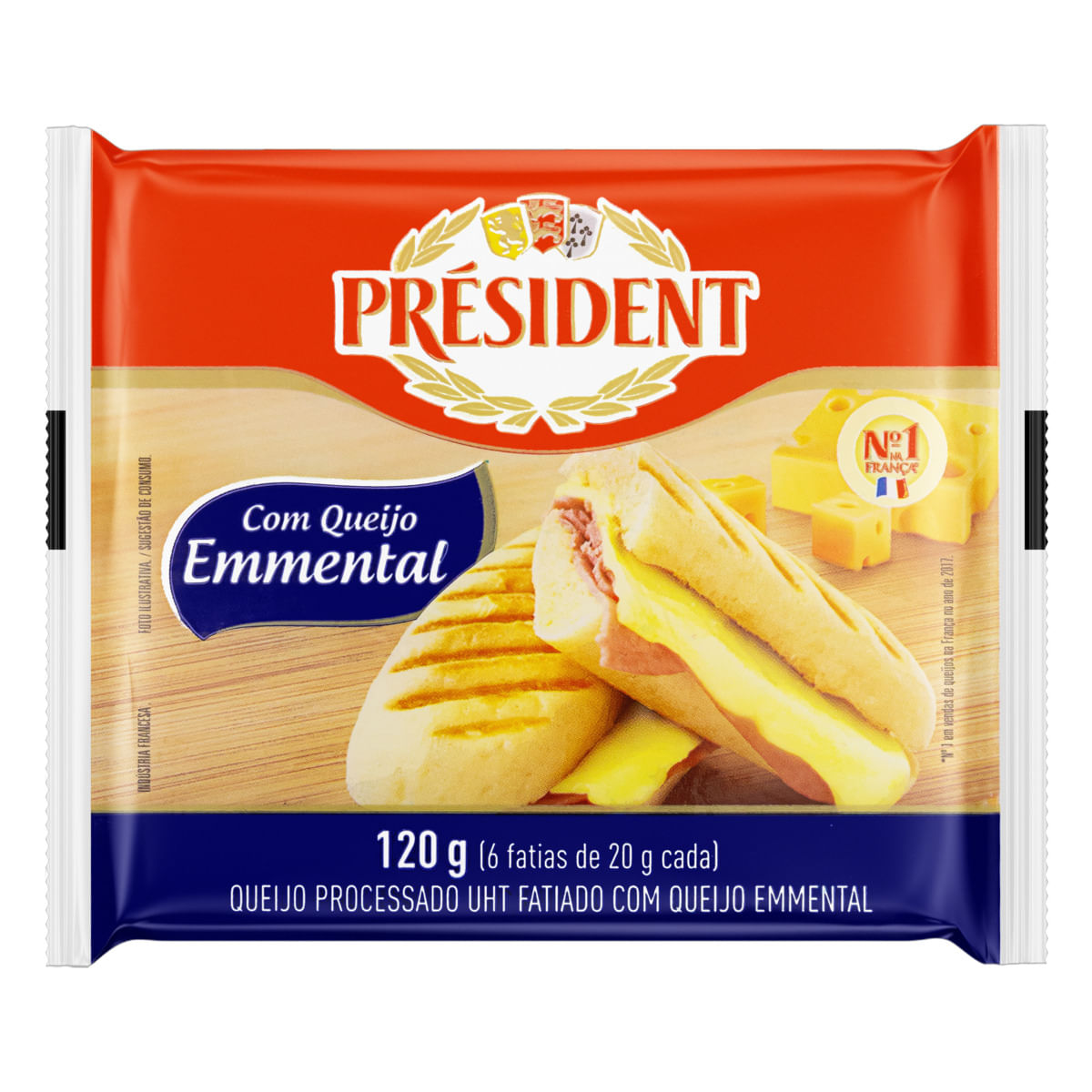 Queijo Emmental Fatiado Président 120g