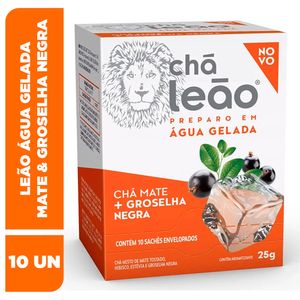 Chá Misto Leão Mate Tostado, Hibisco, Estévia e Groselha Negra 25g c/ 10 Unid