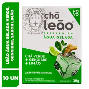 Chá Misto Chá Leão Chá Verde Gengibre e Limão Caixa 25g com 10 Unidades