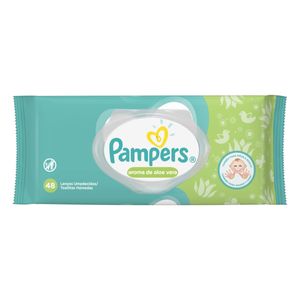Lenço Umedecido Pampers Aloe Vera com 48 Unid