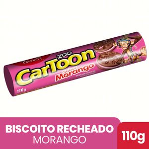 Biscoito Recheado Zoo Cartoon Morango 110g