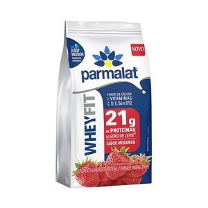 Suplemento Alimentar em Pó Parmalat Whey Morango 450g