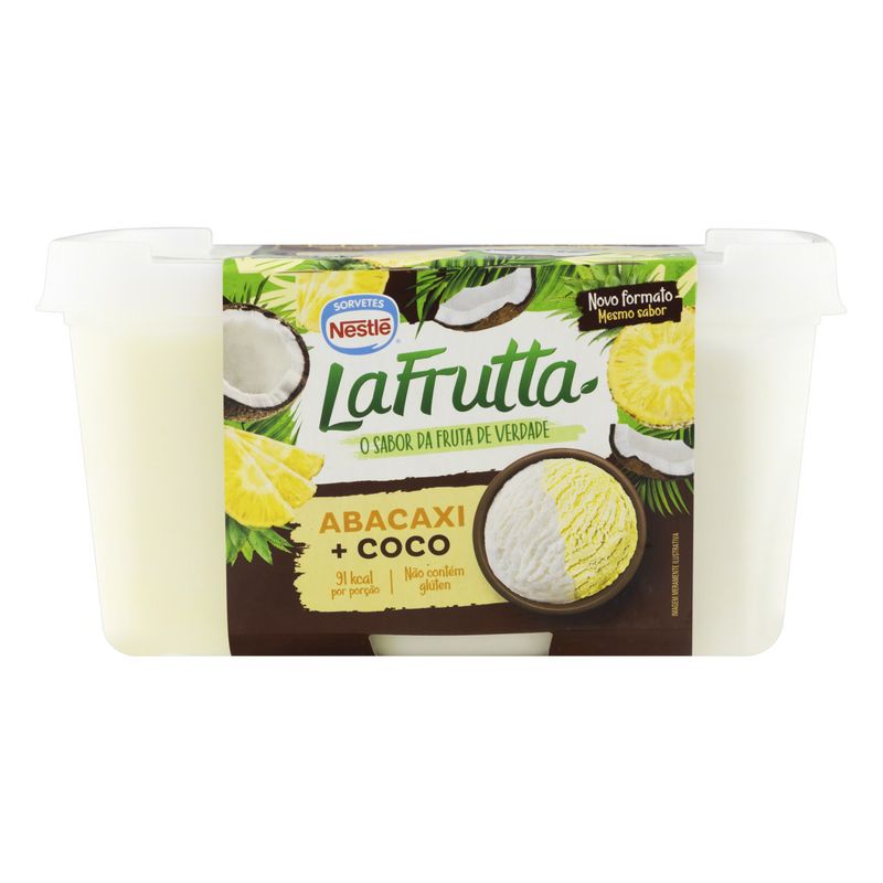 Sorvete LAFRUTTA Abacaxi + Coco 1 Litro