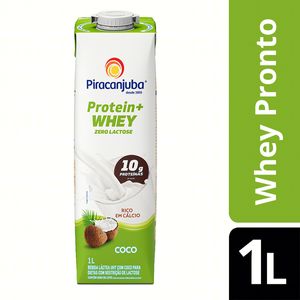 Bebida Láctea Uht Piracanjuba Protein + Whey 10g Proteínas Coco Zero Lactose s/ Açúcar Caixa 1l