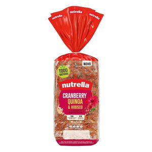 Pão Nutrella Integral Cranberry, Quinoa e Hibisco 350g