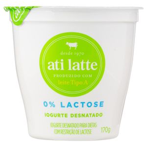 Iogurte Desnatado Ati Latte Zero Lactose Copo 170g