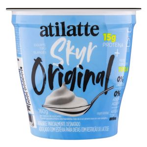 Iogurte Parcialmente Desnatado Atilatte Skyr Original Zero Lactose Pote 160g