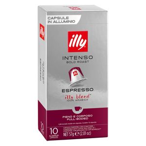 Café em Cápsula Illy Torrado e Moído Intenso Espresso Caixa 5.7g c/ 10 Unid