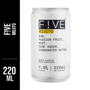 Bebida Mista F!ve Drinks Co Gaseificada Mojito 220ml