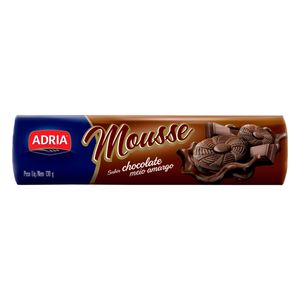 Biscoito Adria Mousse Chocolate Meio Amargo 130g