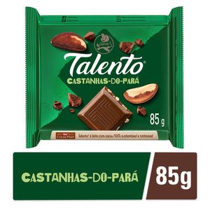 Chocolate ao Leite Garoto Talento com Castanha-do-Pará 85g