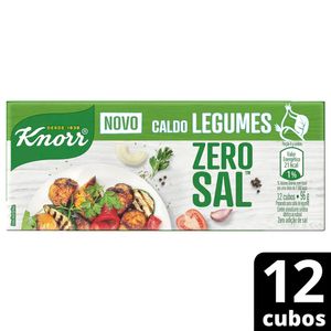 Caldo Knorr em Tabletes Zero Sal Legumes Caixa 96g c/ 12 Unid
