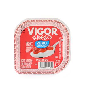 Iogurte Grego Vigor Desnatado Morango 90g