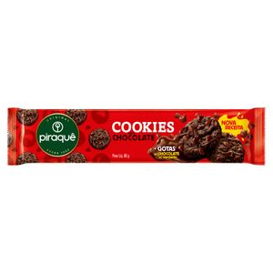 Biscoito Cookies Piraquê Chocolate Pacote 80g