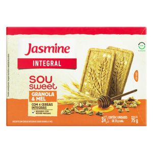 Biscoito Jasmine Sou Sweet Integral Granola & Mel Caixa 75g