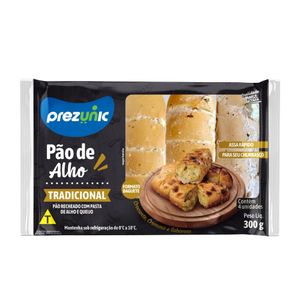 Pão de Alho Baguete Prezunic Tradicional Bandeja Resfriado 300g