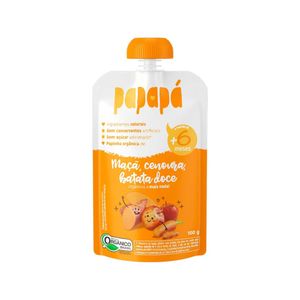 Papinha Papapá Orgânica Maçã, Cenoura, Batata-Doce Squeeze 100g
