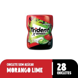 Chiclete Trident Xsenses Morango Lime s/ Açúcar garrafa 54g