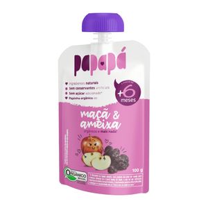Papinha Papapá Orgânica Maçã & Ameixa Squeeze 100g
