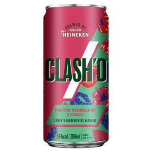 Refresco Gaseificado Clashd Frutas Vermelhas e Hibisco Lata 269ml