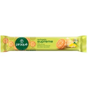 Biscoito Recheado Piraquê Supreme Chocolate Branco c/ Geleia de Limão80g