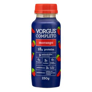 Iogurte Yorgus Completo Desnatado Zero Lactose Morango 250g