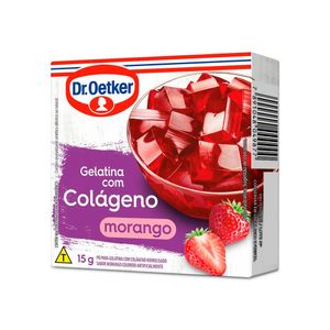 Gelatina Dr.Oetker Colágeno Zero Morango 15g