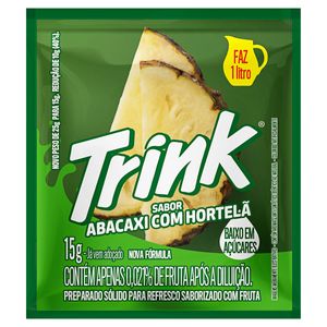 Refresco em Pó Trink Abacaxi c/ Hortelã Pacote 15g