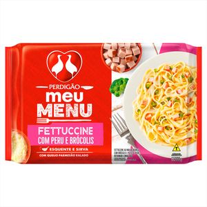 Fettuccine c/ Peru e Brócolis Meu Menu Perdigão Pacote 300g