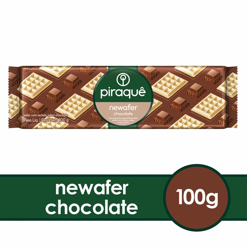 Biscoito Wafer Piraquê Newafer Recheio Chocolate Pacote 100g - Prezunic