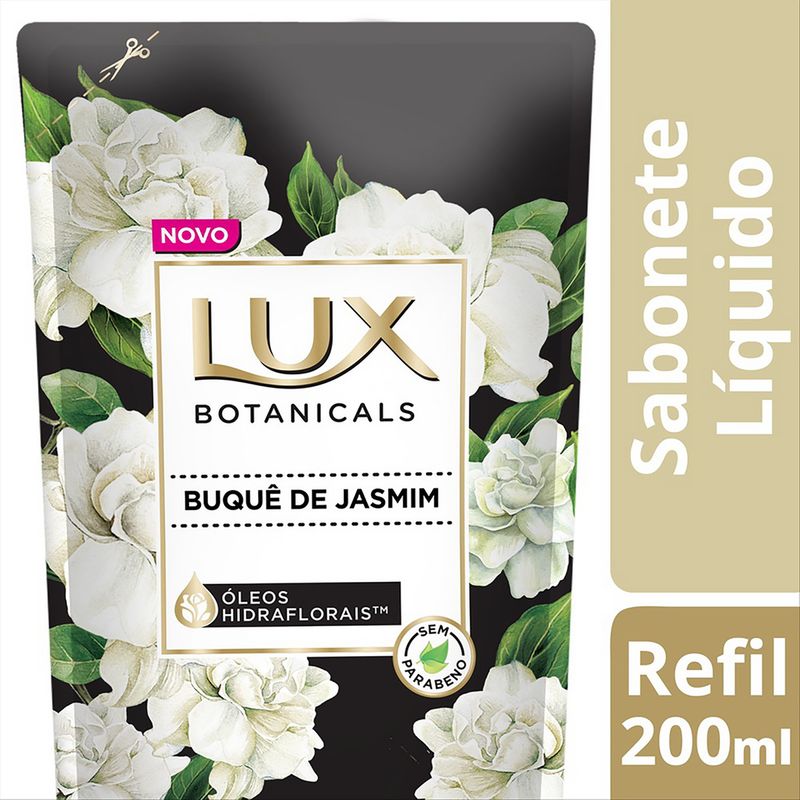 Sabonete Líquido Lux Botanicals Buquê de Jasmim Sachê Refil 200ml - Prezunic