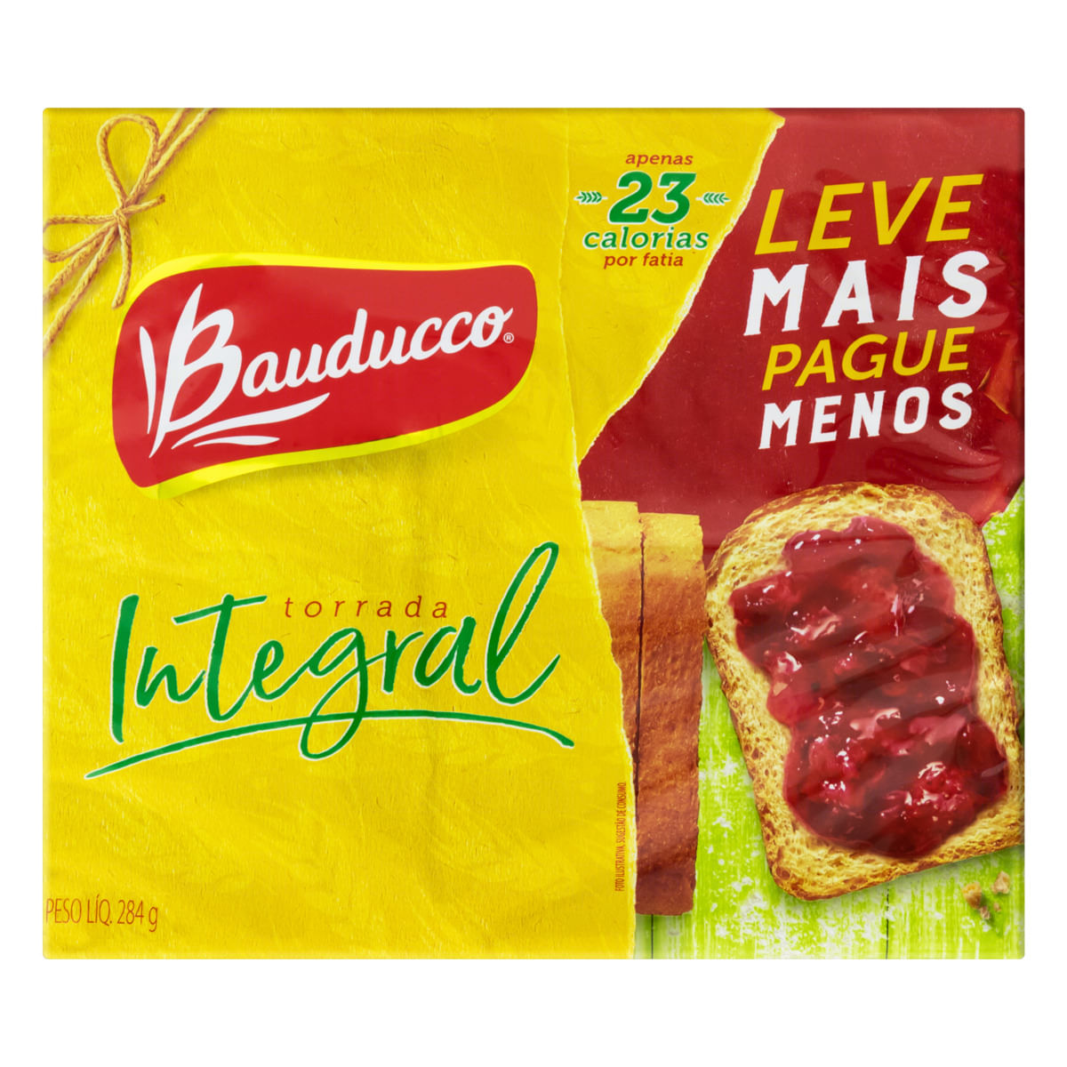 Torrada Integral Bauducco Pacote 284g Embalagem Econômica Leve+ Pague- -  Prezunic