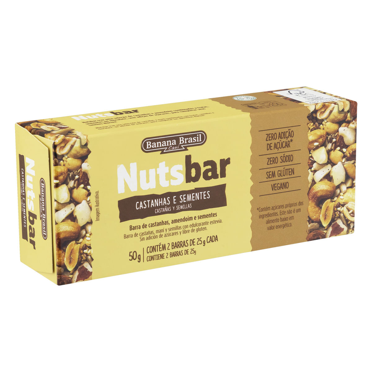 Barra De Cereal Nuts Bar Castanhas E Sementes 50g | Nuts | Prezunic