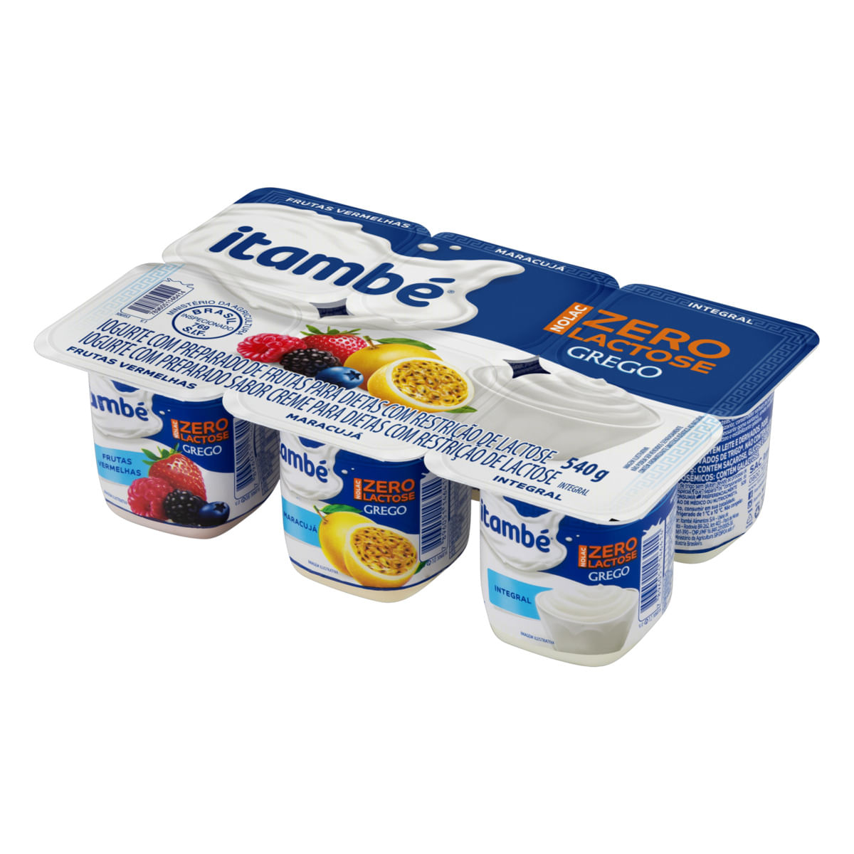 Iogurte Grego Itambé Nolac Zero Lactose Frutas Vermelhas +