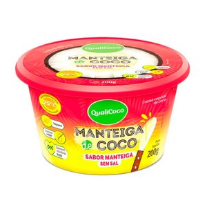 Manteiga Coco Qualicoco Sabor Manteira S/Sal 200g