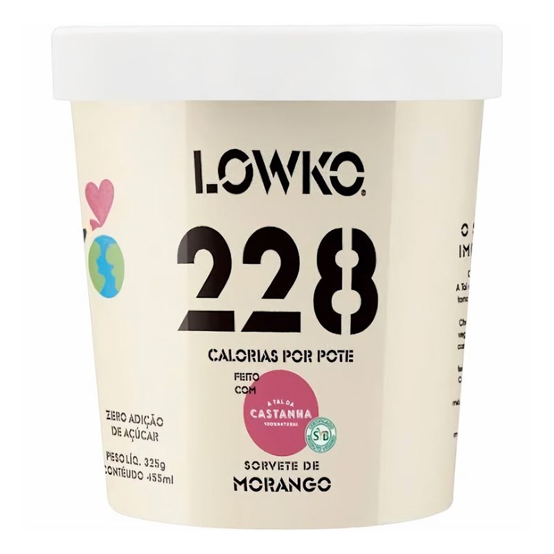 ダイエットフード Lowkey Sorvete Lowko Morango 455ml | Prezunic